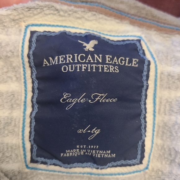 XL AE Hoodie Sweatshirt Grey Striped - Picture 8 of 8